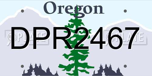 DPR2467 Oregon License Plate