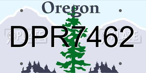 DPR7462 Oregon License Plate