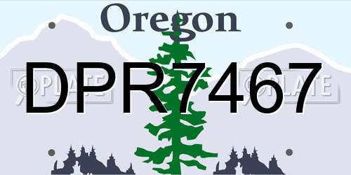 DPR7467 Oregon License Plate