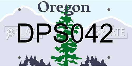DPS042 Oregon License Plate