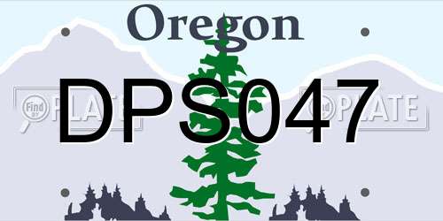 DPS047 Oregon License Plate
