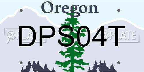 DPS04T Oregon License Plate