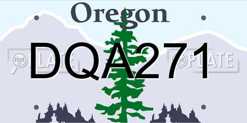 DQA271 Oregon License Plate
