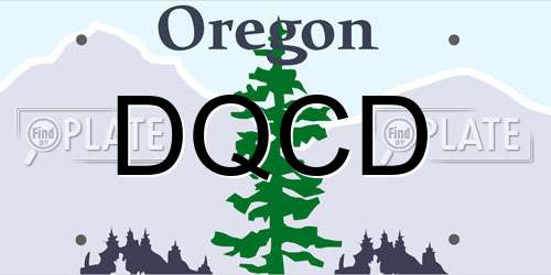 DQCD Oregon License Plate