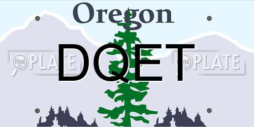 DQET Oregon License Plate