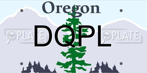 DQPL Oregon License Plate