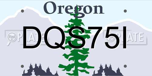 DQS75I Oregon License Plate