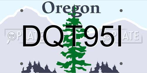 DQT95I Oregon License Plate