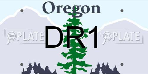 DR1 Oregon License Plate