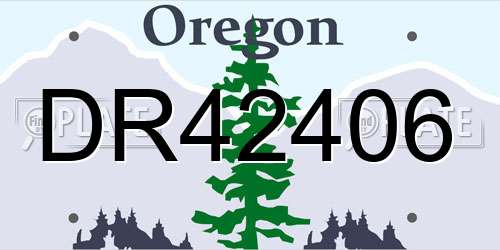 DR42406 Oregon License Plate