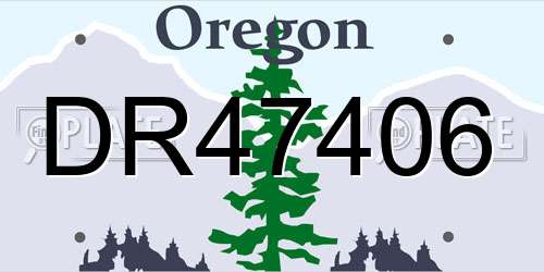 DR47406 Oregon License Plate