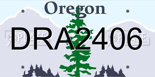 DRA2406 Oregon License Plate