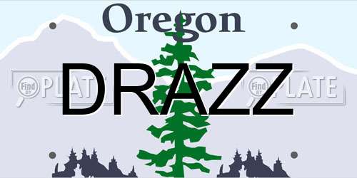 DRAZZ Oregon License Plate