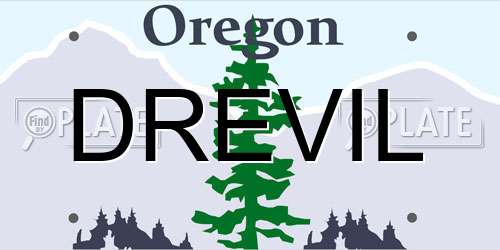 DREVIL Oregon License Plate