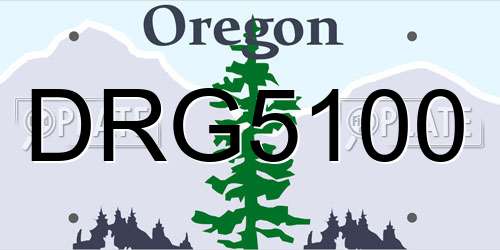 DRG5100 Oregon License Plate