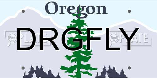 DRGFLY Oregon License Plate