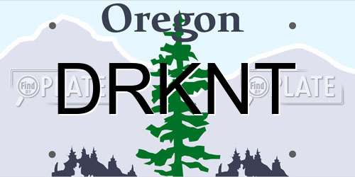 DRKNT Oregon License Plate