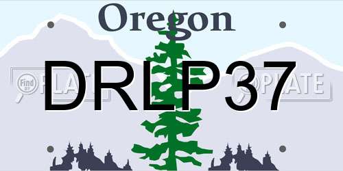 DRLP37 Oregon License Plate