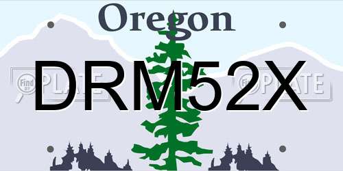 DRM52X Oregon License Plate