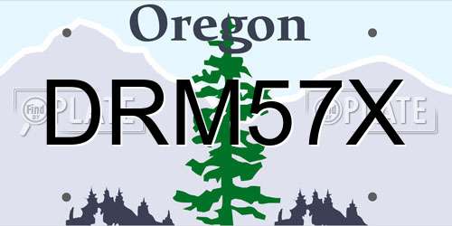 DRM57X Oregon License Plate