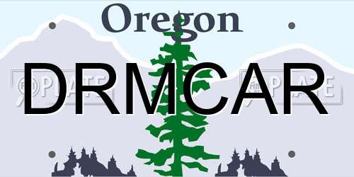 DRMCAR Oregon License Plate
