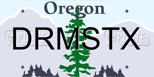 DRMSTX Oregon License Plate