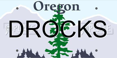 DROCKS Oregon License Plate
