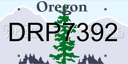 DRP7392 Oregon License Plate