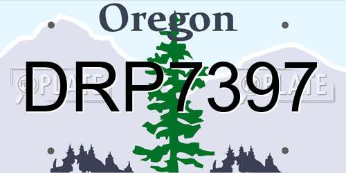 DRP7397 Oregon License Plate