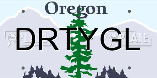 DRTYGL Oregon License Plate