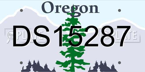 DS15287 Oregon License Plate