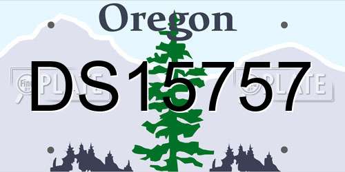 DS15757 Oregon License Plate