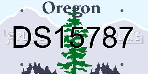 DS15787 Oregon License Plate
