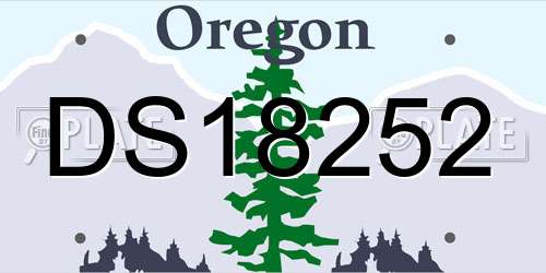 DS18252 Oregon License Plate