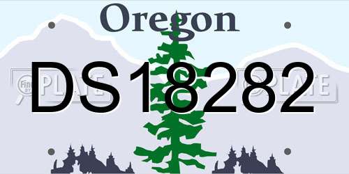 DS18282 Oregon License Plate