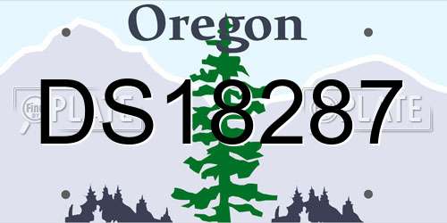 DS18287 Oregon License Plate