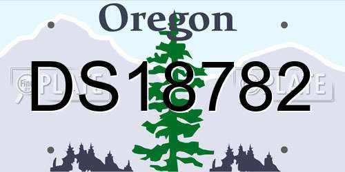 DS18782 Oregon License Plate