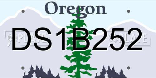 DS1B252 Oregon License Plate