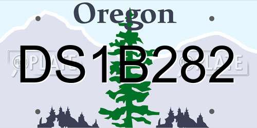 DS1B282 Oregon License Plate