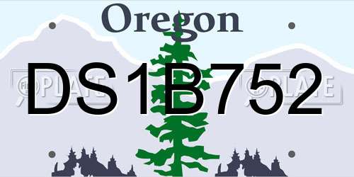 DS1B752 Oregon License Plate