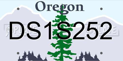 DS1S252 Oregon License Plate