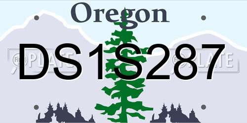DS1S287 Oregon License Plate