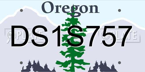 DS1S757 Oregon License Plate