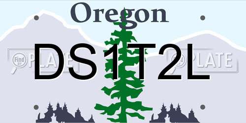 DS1T2L Oregon License Plate