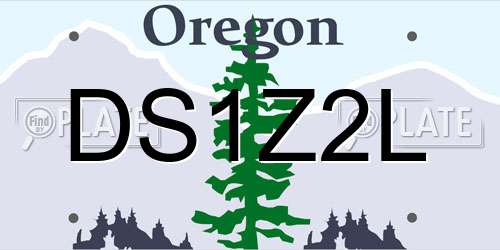 DS1Z2L Oregon License Plate