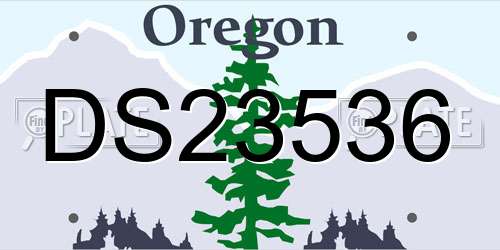 DS23536 Oregon License Plate