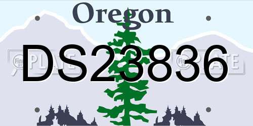 DS23836 Oregon License Plate