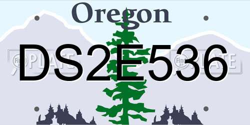 DS2E536 Oregon License Plate