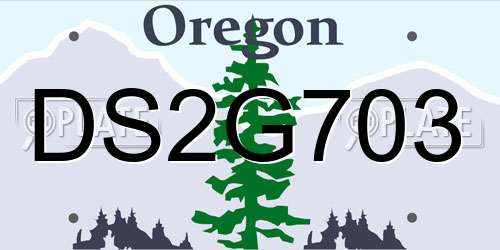 DS2G703 Oregon License Plate