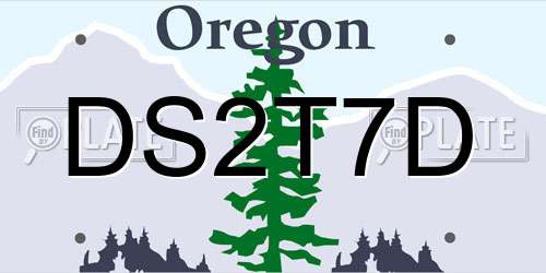 DS2T7D Oregon License Plate